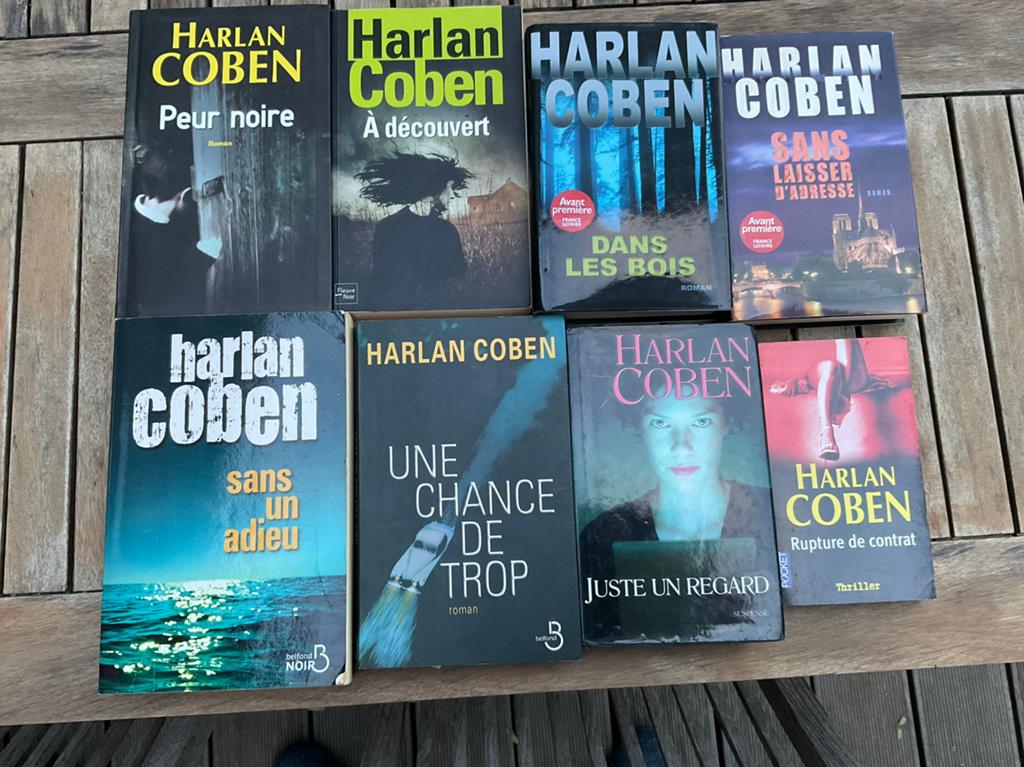 8 livres de Harlan Coben en lot, Enlèvement, Comme neuf