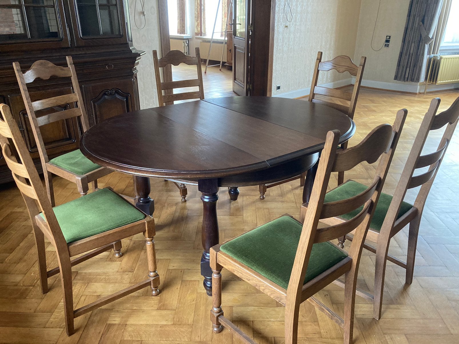 tafel + 6 stoelen, Huis en Inrichting, Ophalen, Gebruikt, Ovaal