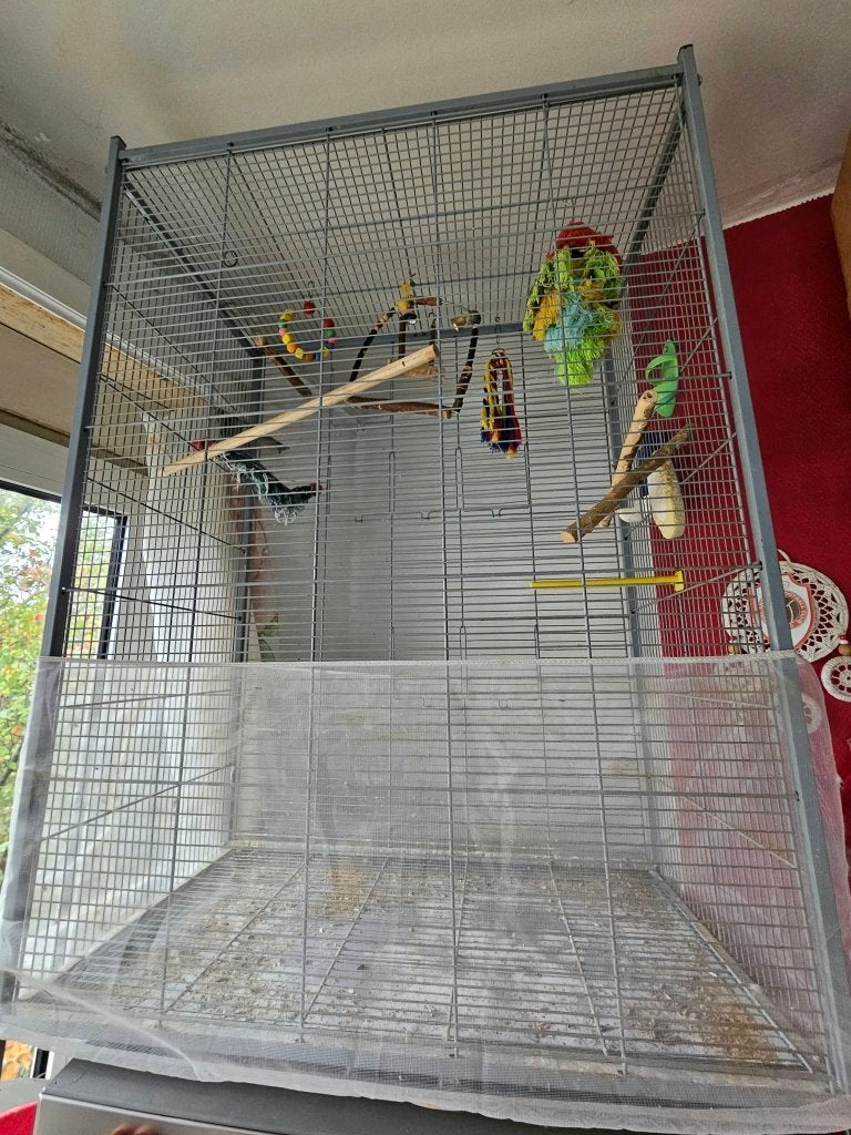 Vogelkooi, Ophalen, Aluminium, Vogelkooi