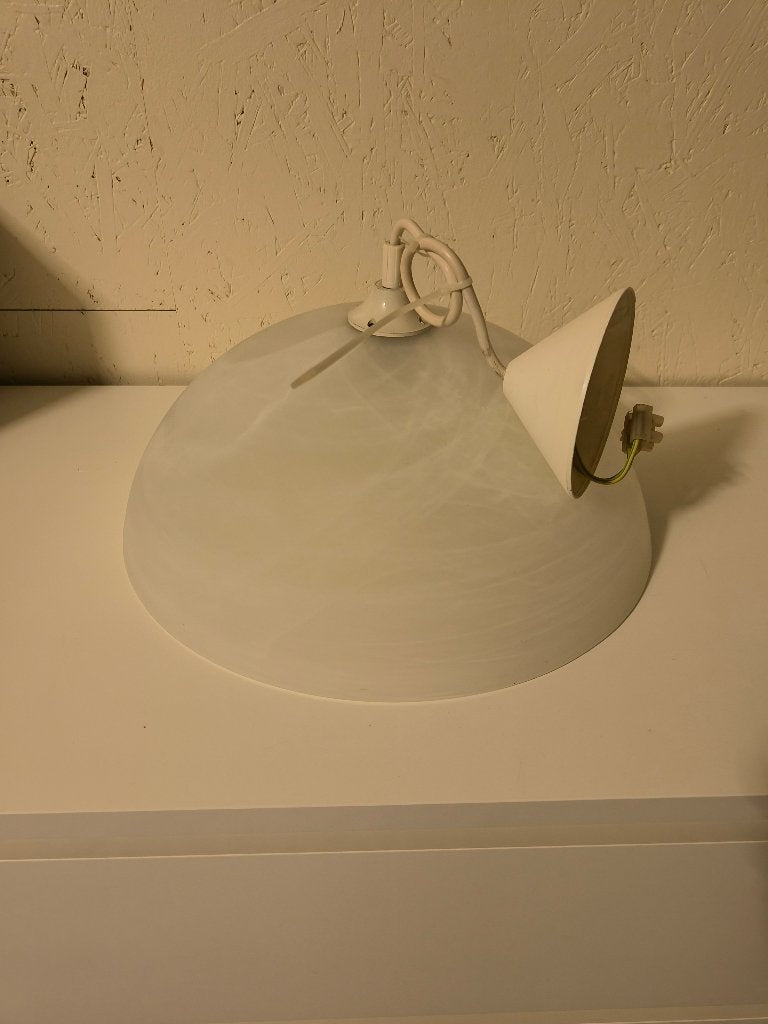 Glazen plafondlamp, Ophalen, Plafondlamp