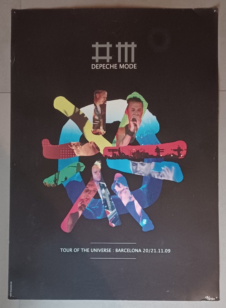 DEPECHE MODE/ concertaffiche karton/ Barcelona 20/21.11.09, Verzamelen, Posters, Ophalen of Verzenden