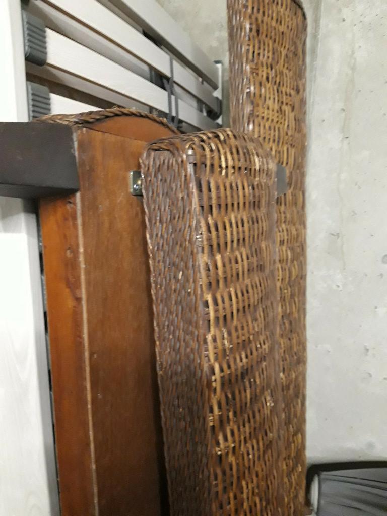 Twee pers bed  Rotan, Modern rotan, Brun, Enlèvement, Utilisé