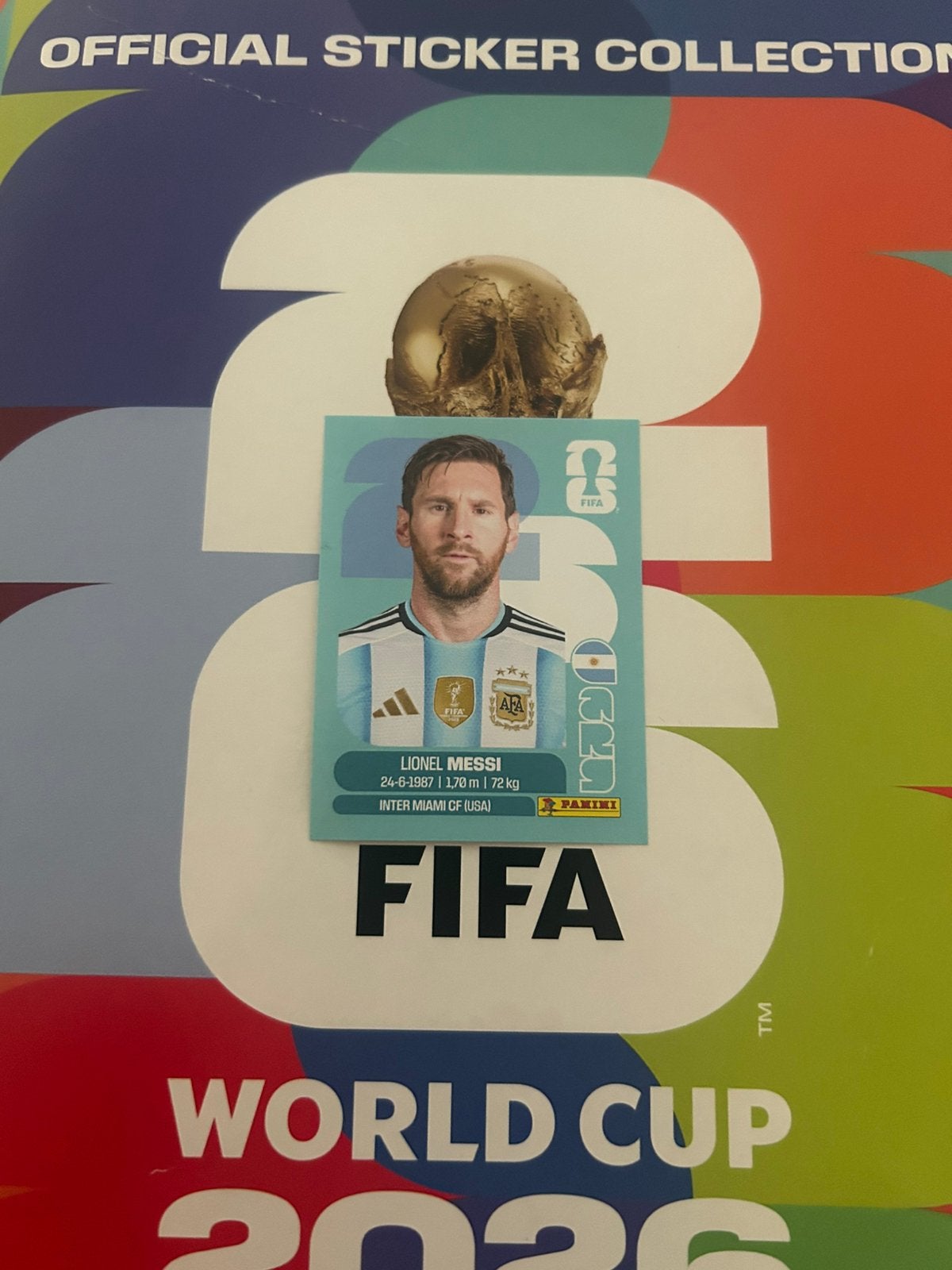 Carte de Coupe du monde Panini de Lionel Messi, Enlèvement, Neuf