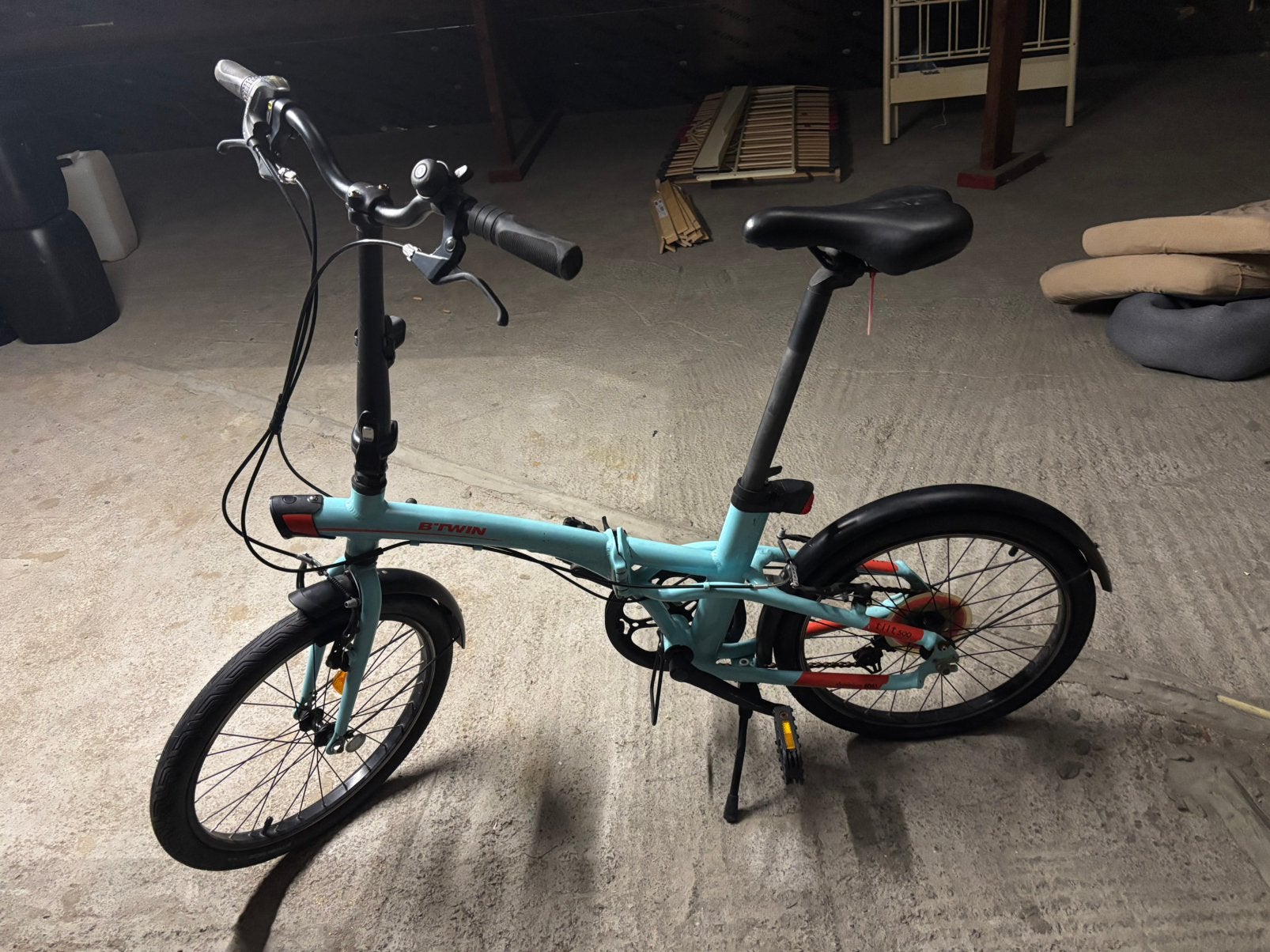 Plooifiets btwin tilt 500  20" aluminium frame, Vélos & Vélomoteurs, Enlèvement ou Envoi, Comme neuf