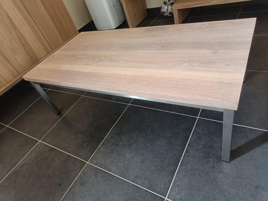 Table basse en chêne massif, 100 à 150 cm, Moins de 50 cm, Chêne, Enlèvement