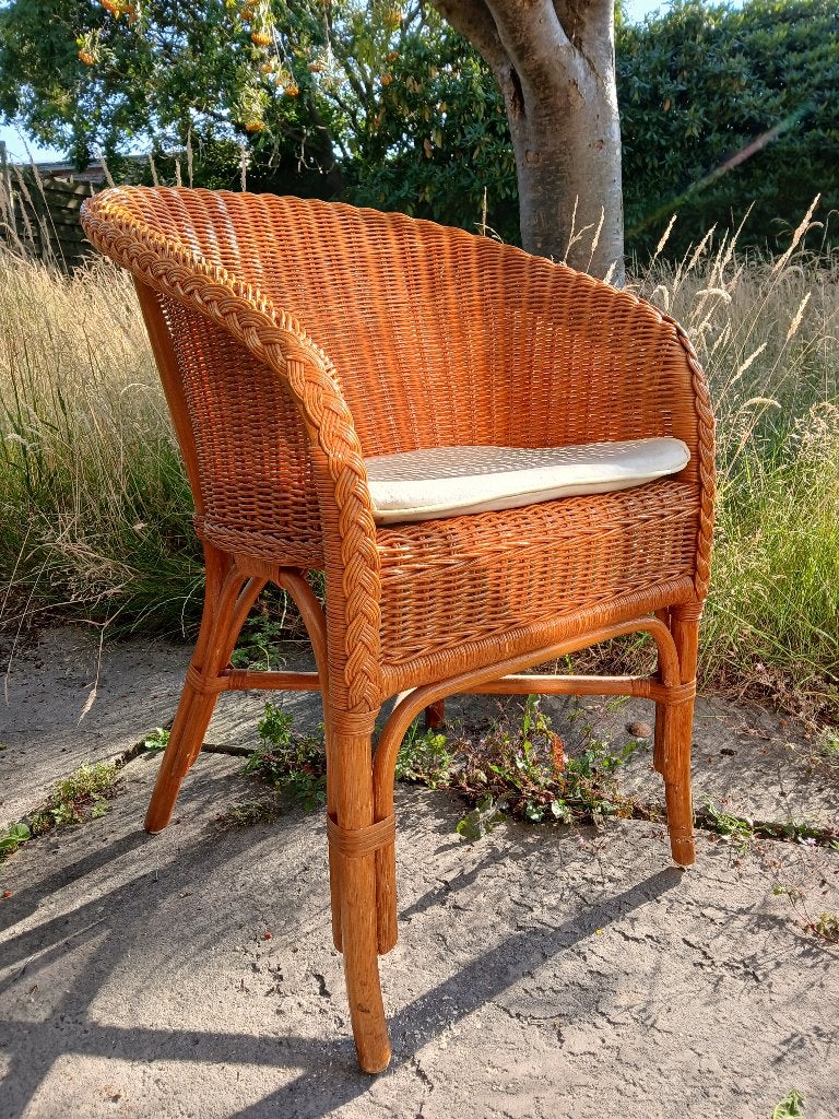 Rotan stoel, Ophalen, Gebruikt, Riet of Rotan, Twee