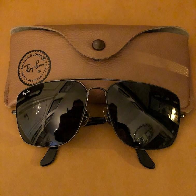 ZELDZAME Vintage B&L zonnebril Ray-Ban Black Caravan 62 C1, Enlèvement ou Envoi, Utilisé, Ray-Ban, Lunettes de soleil
