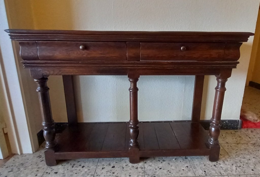 Console en chêne massif, Maison & Meubles, 25 à 50 cm, Moins de 100 cm, 100 à 150 cm, Enlèvement