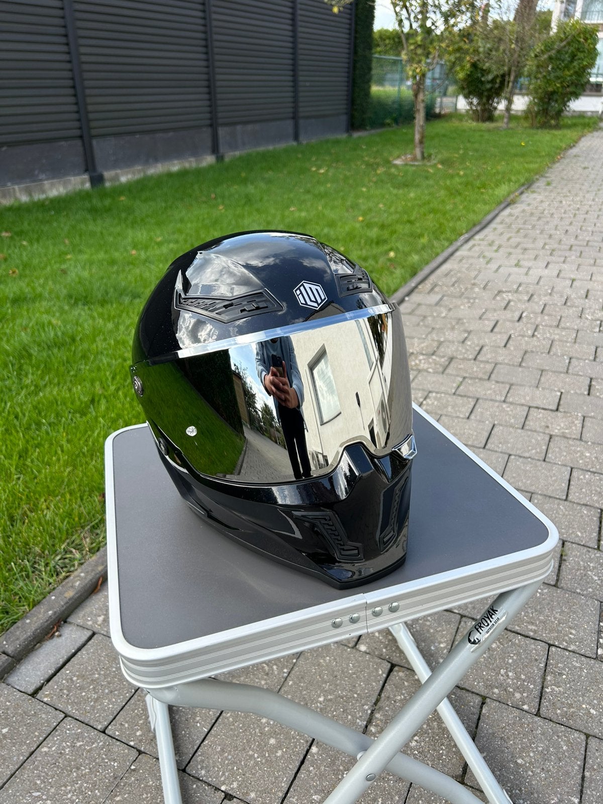 ILM - MF509 Motor helm glans zwart, Dames, Integraalhelm, L, Ophalen