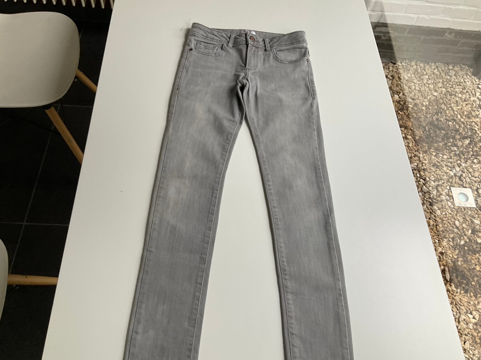 Grijze jeansbroek M 152, Kinderen en Baby's, Ophalen of Verzenden, Gebruikt, Jongen, Broek