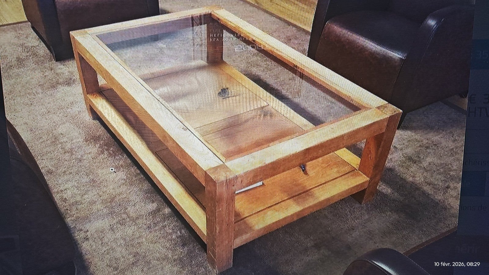 Table basse salon, Enlèvement