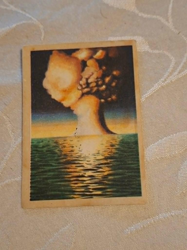 Prentje/Chromo : De atoombom / Chocolade Jacques, Enlèvement ou Envoi, Gravure, Utilisé, Autres sujets/thèmes