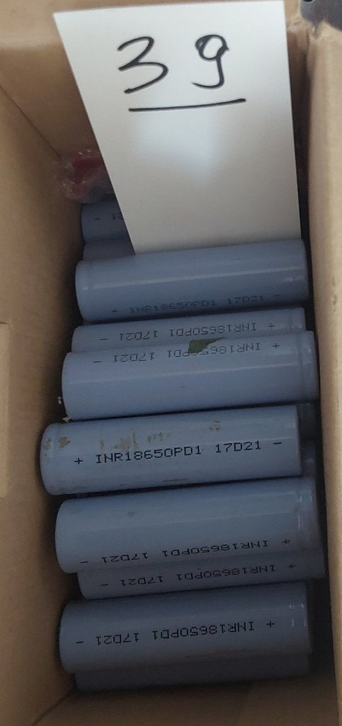 39x Reclaimed INR18650-PD1 Li-ion 2000mAh Batterijen, Ophalen, Zo goed als nieuw