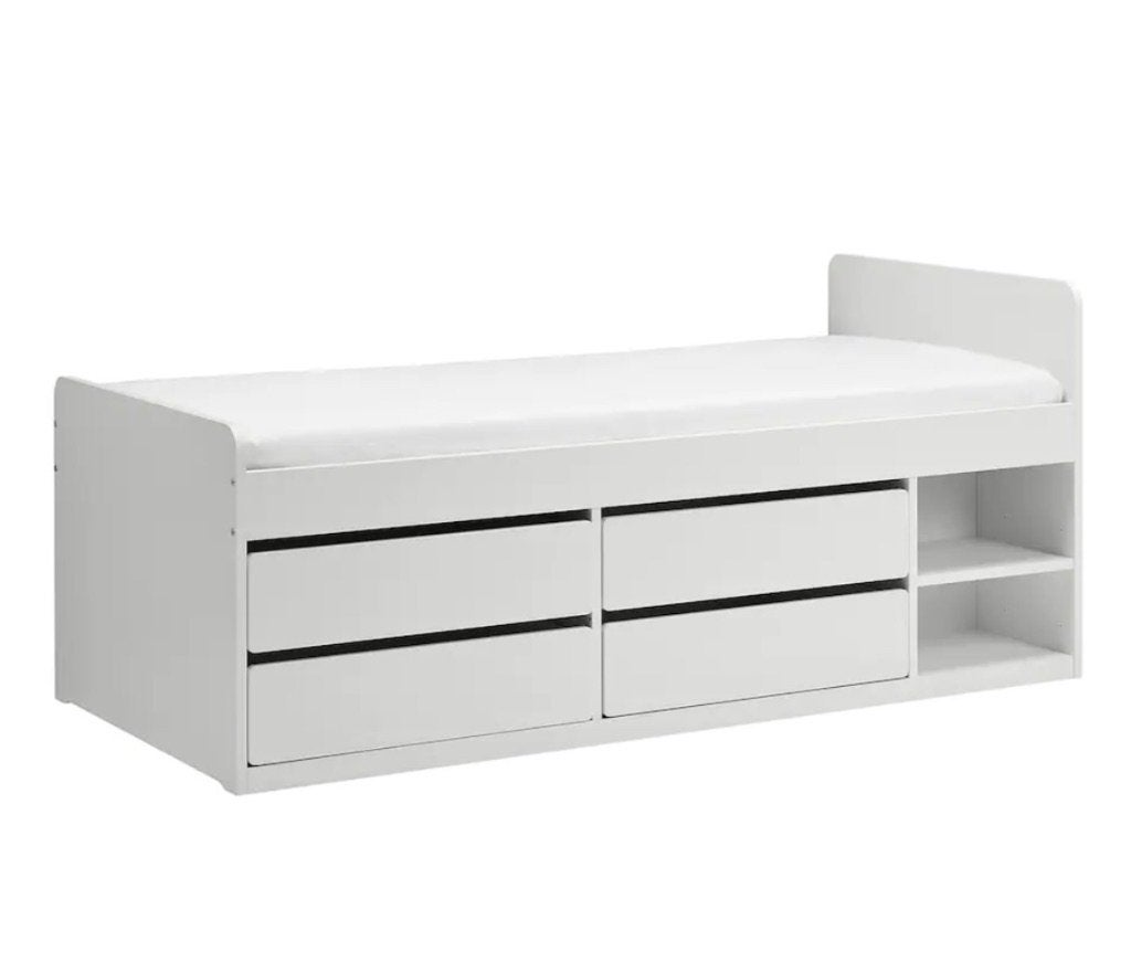 1 PERSOONS BED MET LADES, Huis en Inrichting, Slaapkamer | Bedden, Ophalen, Gebruikt, 90 cm, Eenpersoons