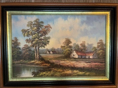 schilderij, Peinture à l'huile, Paysage, Enlèvement, Réaliste