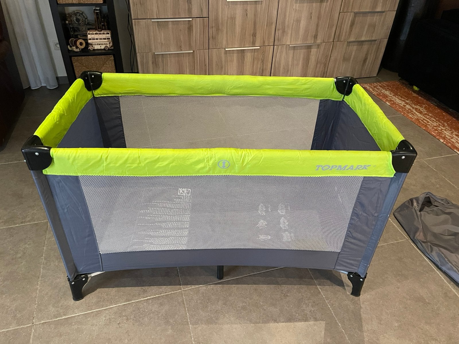Topmark Charlie Reisbed met Bodemmatras - Zo goed als nieuw, Matelas, Moins de 70 cm, Comme neuf, Enlèvement