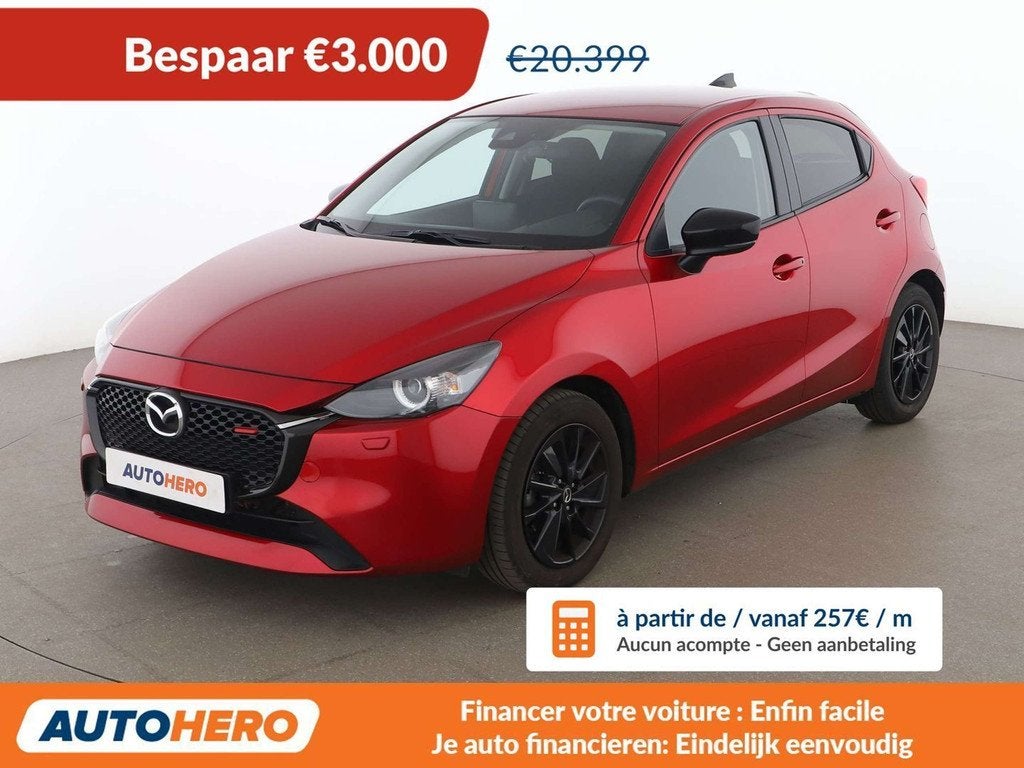 Mazda 2 1.5 Skyactiv-G Mild-Hybrid Homura (bj 2024), Auto's, Mazda, Stof, Gebruikt, Automatische klimaatregeling, 5 zetels