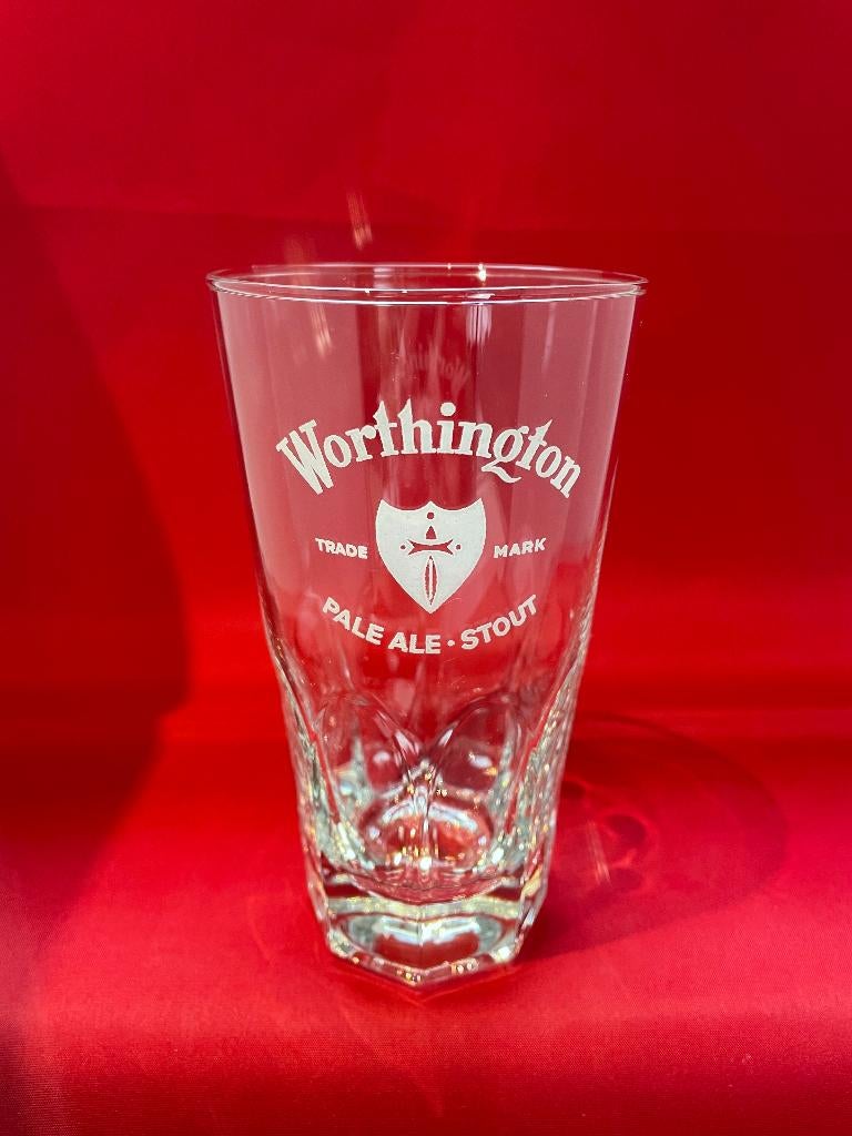 bierglas Worthington Pale Ale Stout, Verzamelen, Ophalen of Verzenden, Gebruikt, Bierglas