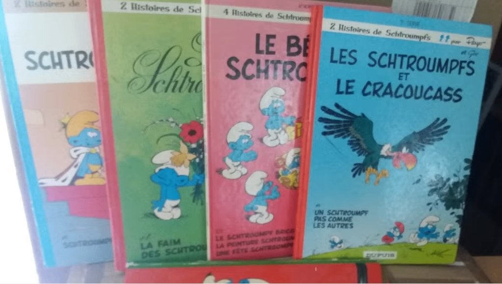 Les Schtroumpfs, lot de 4 tomes -> GRATIS, Livres, Envoi