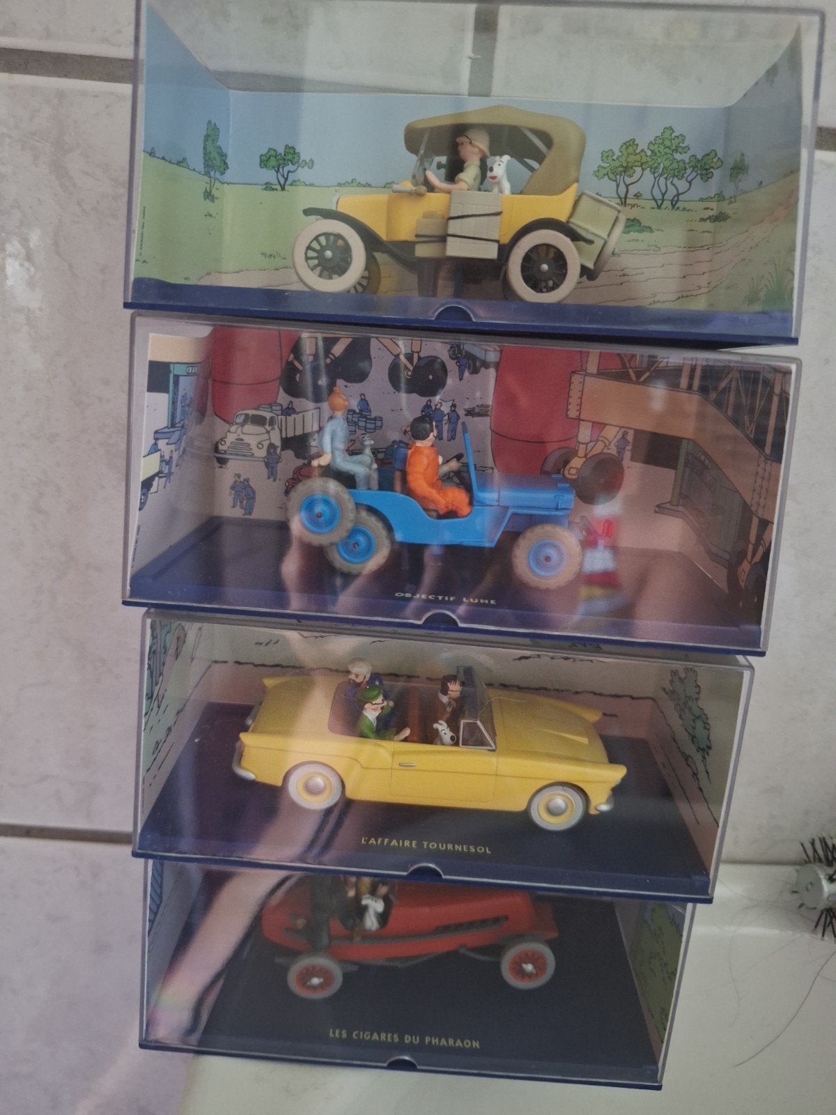 Kuifje in een auto., Verzamelen, Ophalen, Kuifje