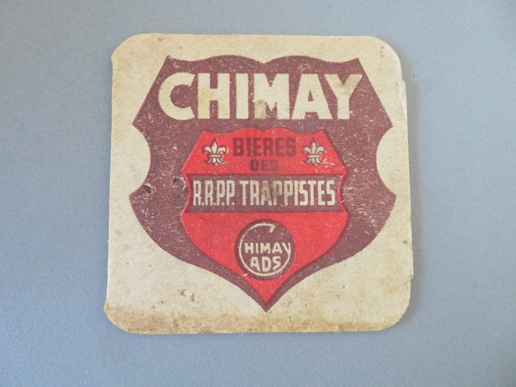 oud bierviltje Chimay Bières trappistes, Verzamelen, Ophalen of Verzenden, Zo goed als nieuw, Viltje(s), Overige merken