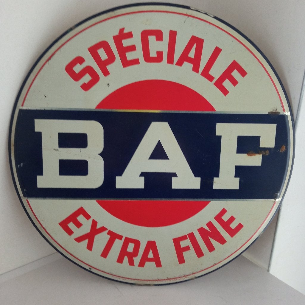 publicité SPECIALE BAF, Collections, Enlèvement ou Envoi, Utilisé, Panneau, Plaque ou Plaquette publicitaire, Autres marques