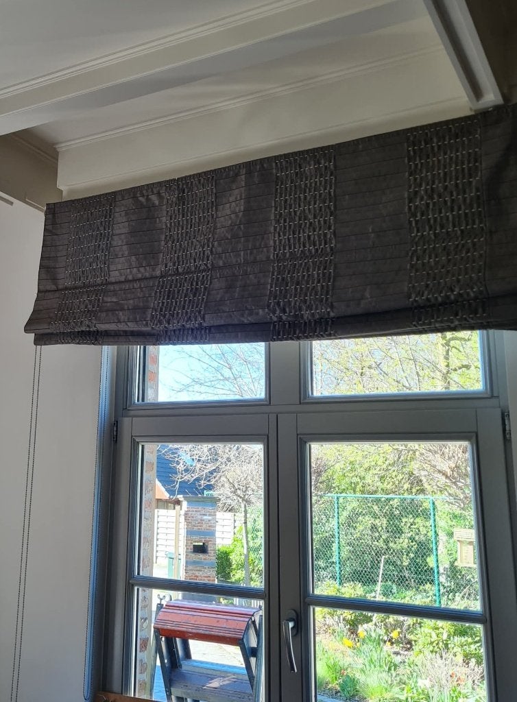Optrekgordijnen landelijke stijl, Huis en Inrichting, Ophalen, Gebruikt, Bruin