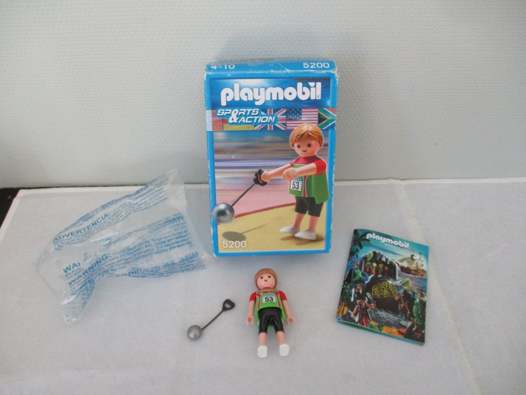 Playmobil 5200 olympics hammer thrower speelgoed kind, Gebruikt, Complete set, Ophalen of Verzenden, Figuren
