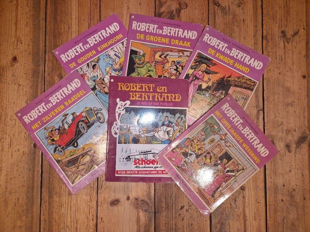 robert en bertrand 6 strips, Boeken, Meerdere stripboeken, Ophalen of Verzenden, Gelezen, Willy Vandersteen