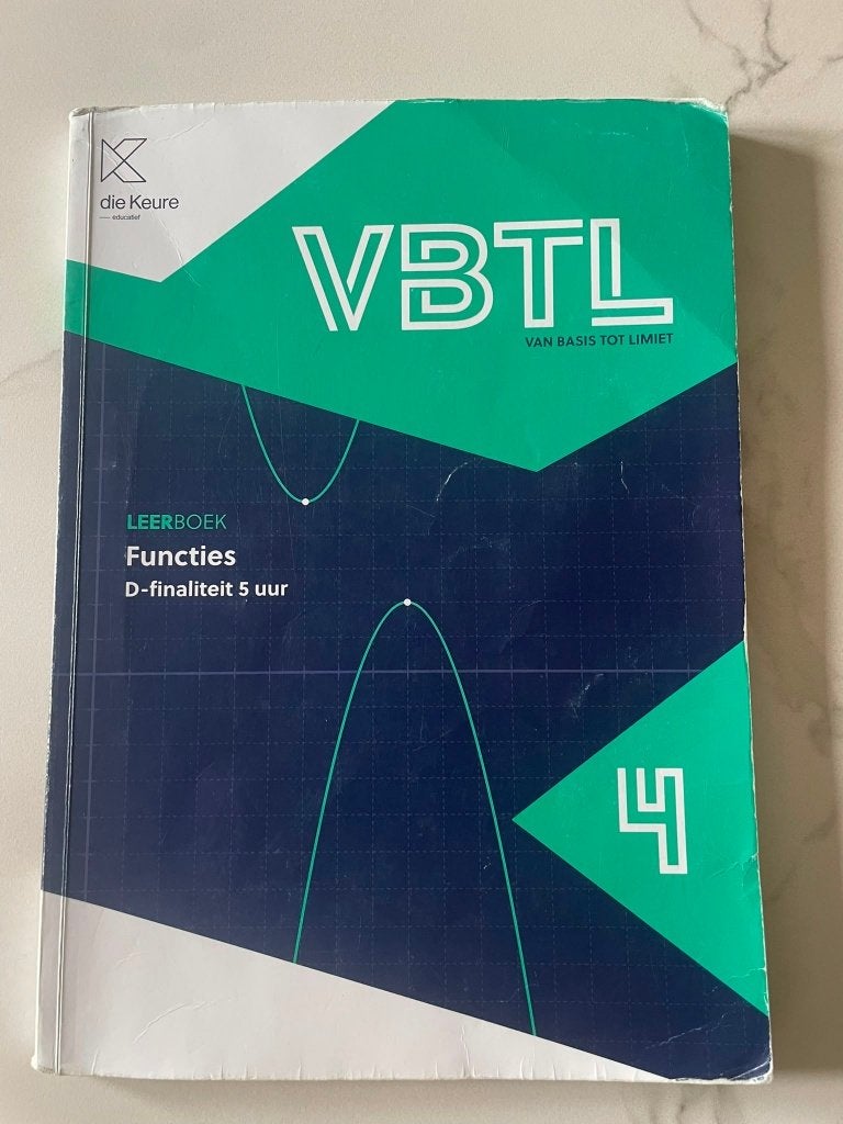 VBTL 4 leerboek functies D finaliteit, Boeken, ASO, Wiskunde A, Die keure, Ophalen