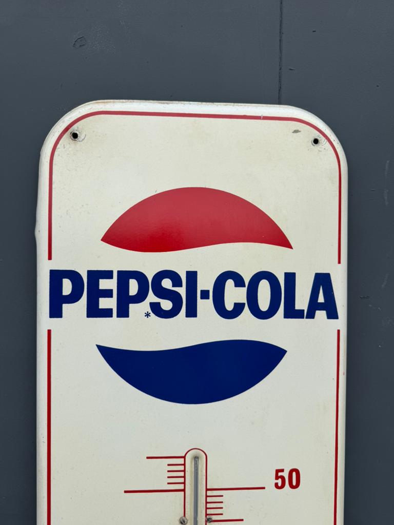 Pepsi Cola oude reclame thermometer XL, Ophalen, Gebruikt, Reclamebord