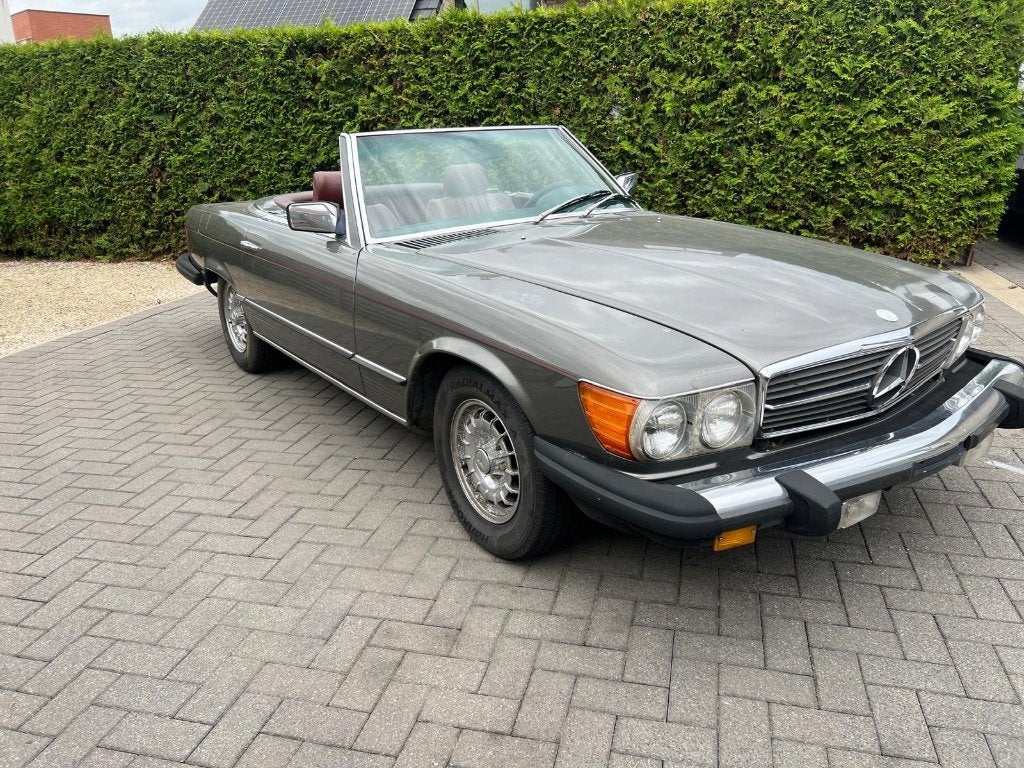 Mercedes 380 SL, Auto's, Automaat, Elektrische ramen, Cabriolet, Zilver of Grijs