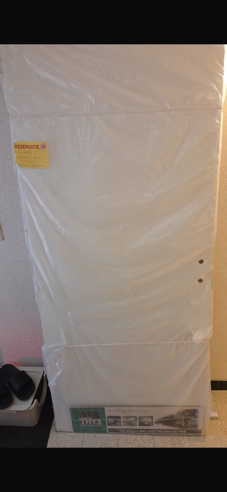 Witte deur ongebruikt, Doe-het-zelf en Bouw, Ophalen, 80 tot 100 cm, Nieuw, 200 tot 215 cm