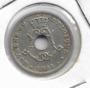 Belgique : 5 centimes 1901 FR (le plus rare) = morin 268, Envoi, Monnaie en vrac