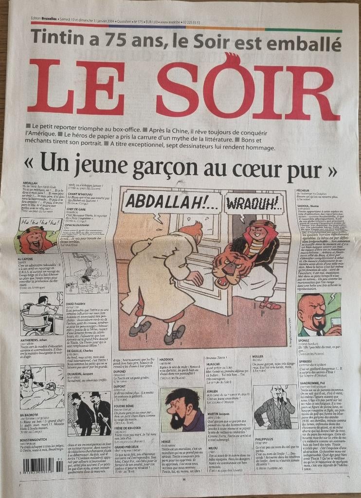 Journal Journal Tintin Tintin Le Soir 2004, Collections, Enlèvement ou Envoi, 1980 à nos jours, Journal
