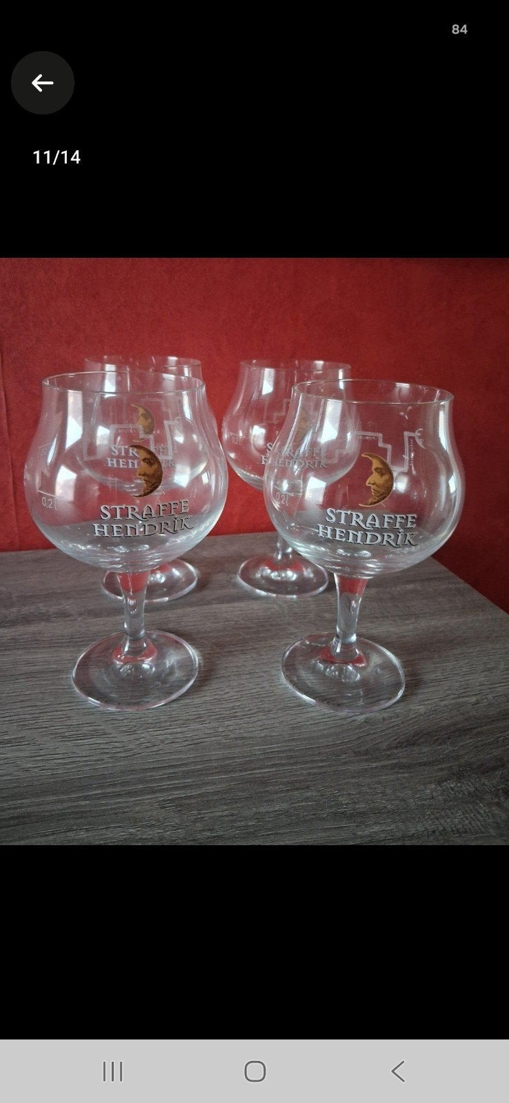 Te koop 4 glazen 2.5 € Stuk, Ophalen