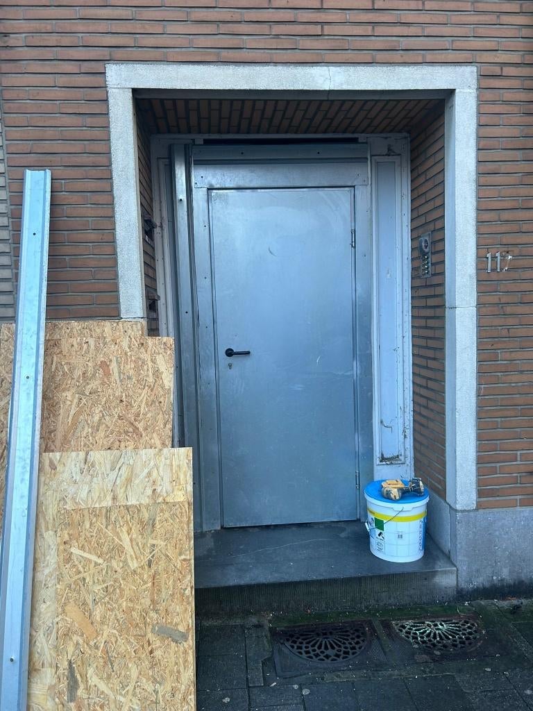 Werfdeur + cilinderslot, Doe-het-zelf en Bouw, Deuren en Vliegenramen, Gebruikt, Buitendeur, 215 cm of meer, 100 tot 120 cm, Metaal