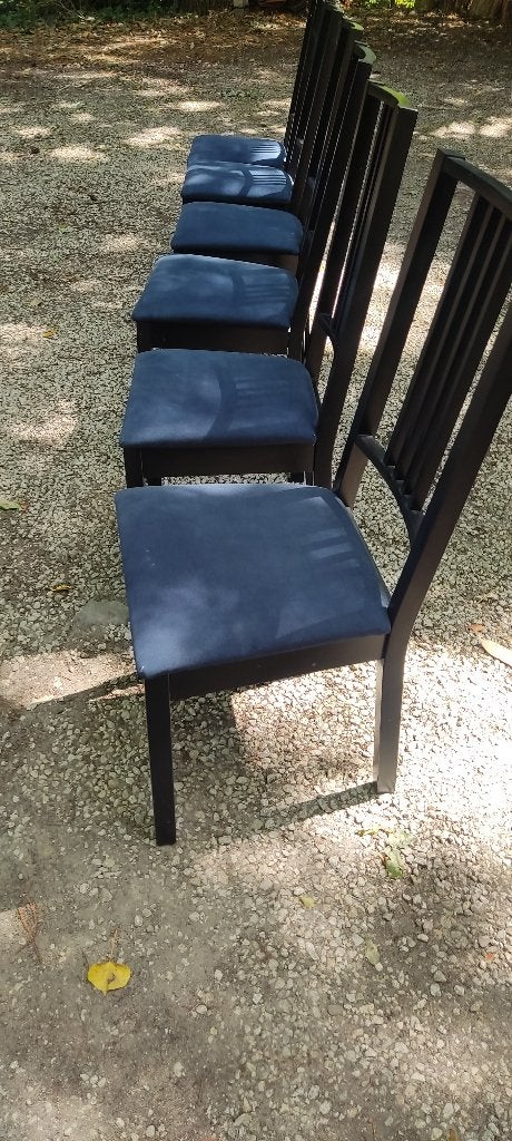 6 chaises IKEA, Maison & Meubles, Bois, Enlèvement, Bleu, Cinq, Six Chaises ou plus
