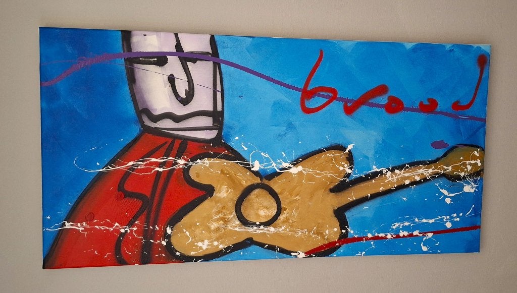 HERMAN BROOD Schilderij - Kunstwerk - Origineel, Antiek en Kunst, Abstract, Acrylverf, Ophalen of Verzenden, Handgeschilderd