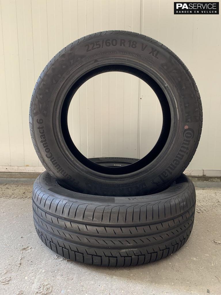 2x Continental 225 60 18 zomerbanden met 6.5 mm, Auto-onderdelen, Banden en Velgen, Gebruikt, Velg(en), -, -
