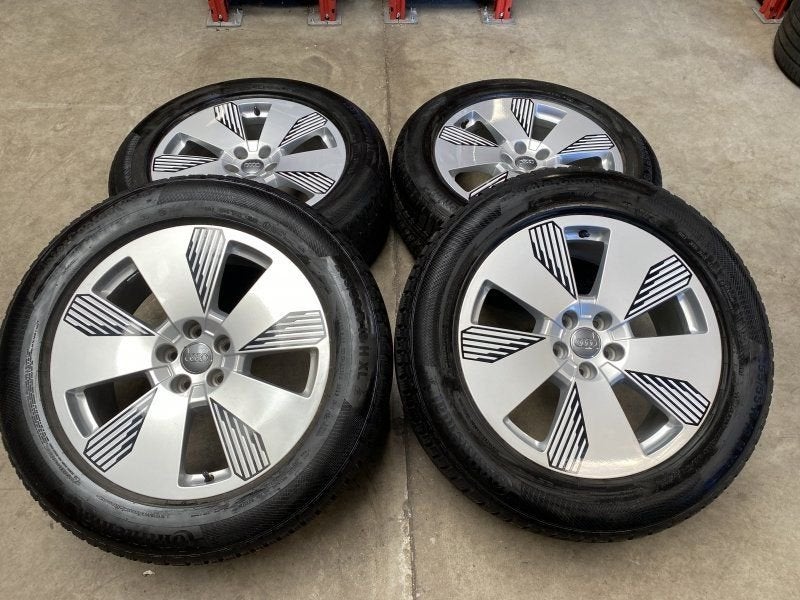 19 inch originele velgen + winterbanden Audi E-Tron, 19 inch, Gebruikt, 255 mm, -