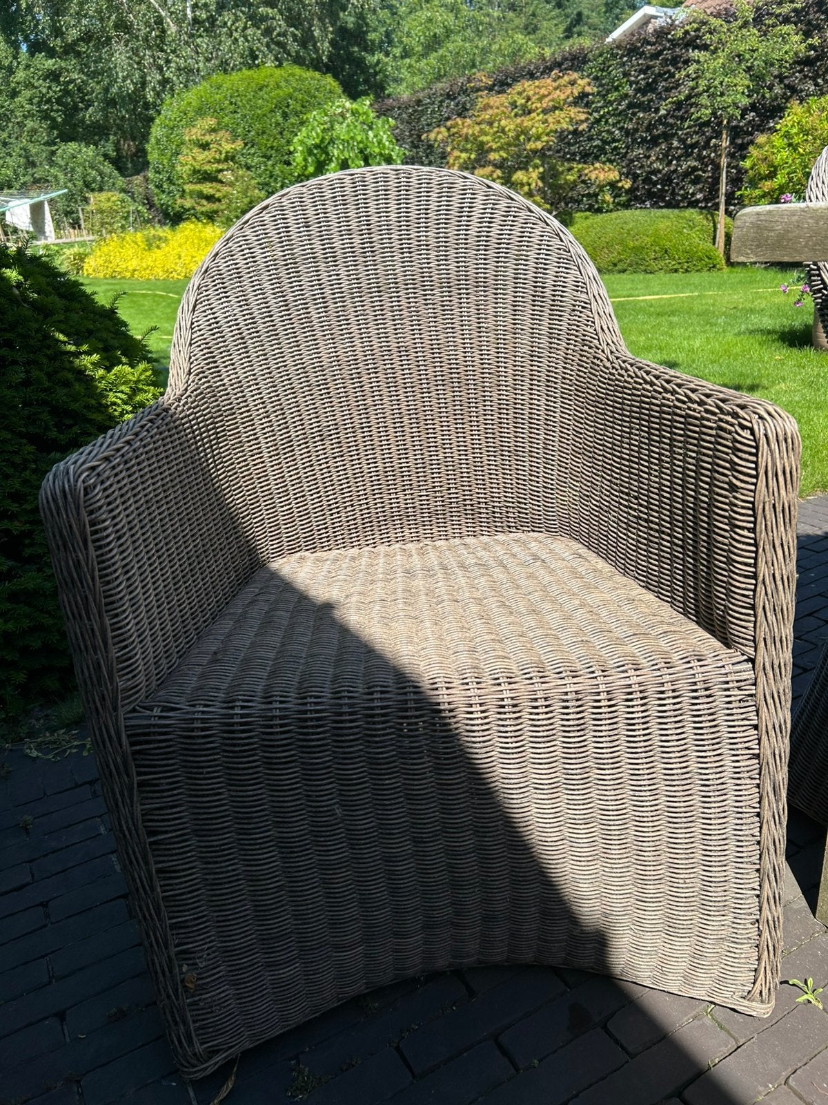 Tuinstoelen Bristol met kussen, Tuin en Terras, Tuinstoelen, Ophalen, Zo goed als nieuw, Wicker