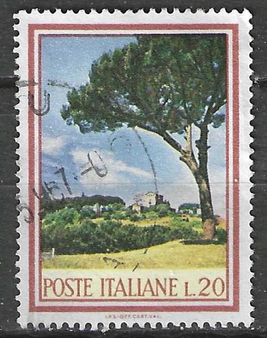Italie 1967 - Yvert 946 - Parasol - 20 l. (ST), Envoi, Affranchi