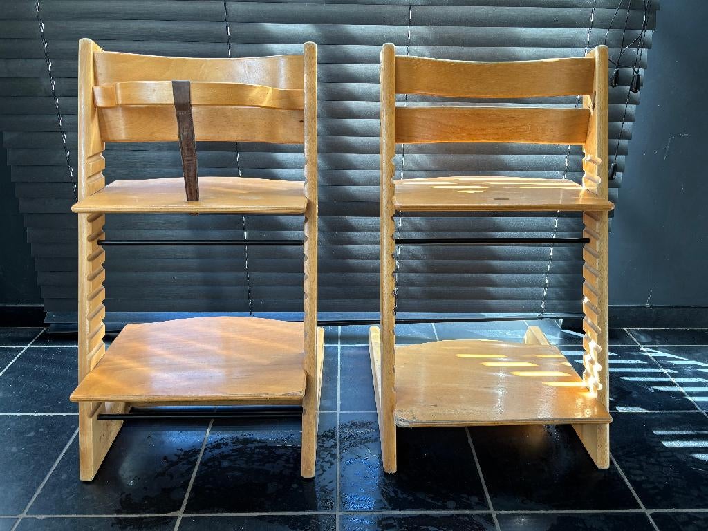 Stokke Tripp Trapp stoelen (2 stuks), Kinderen en Baby's, Kinderstoelen, Ophalen, Gebruikt, Meegroeistoel