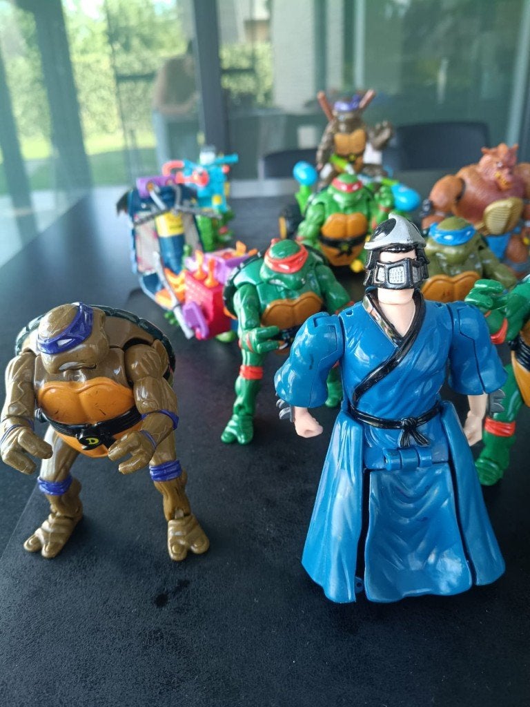 Vintage teenage mutant ninja turtles toys, Collections, Jouets miniatures, Enlèvement ou Envoi, Utilisé