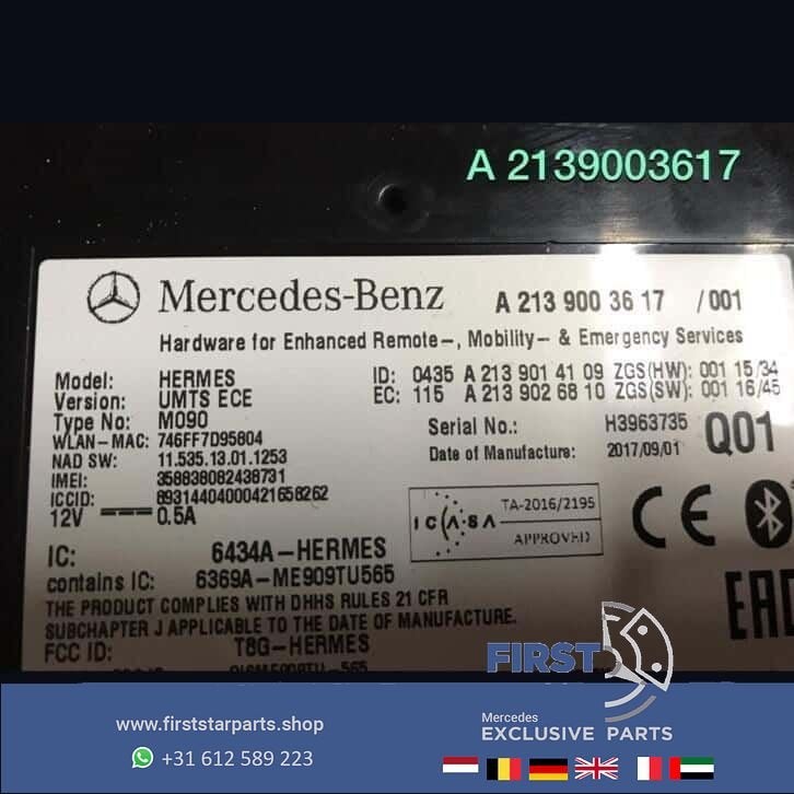 W176 W246 W117 W156 W205 W213 CommunicatieModule A2139003617, Utilisé, -, -, Enlèvement ou Envoi