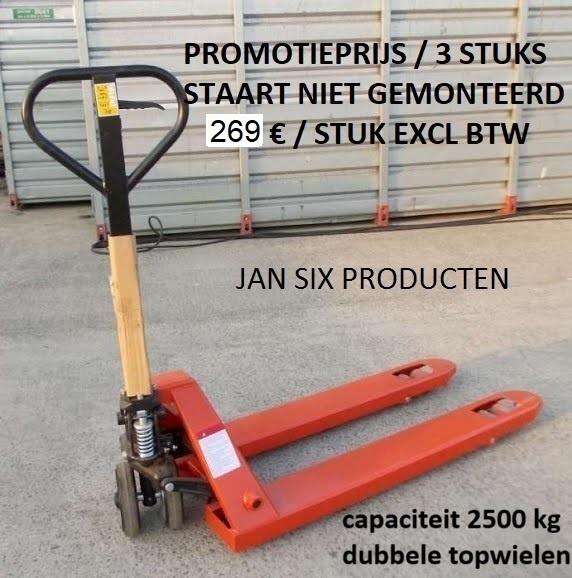 Transpallet 2500 kg vorklengte 115 cm breedte 54 cm rubberbe, Doe-het-zelf en Bouw, Palletwagens en Pompwagens, Ophalen, Nieuw