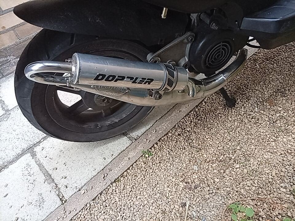 Échappement chromé Doppler SR3 à vendre, Vélos & Vélomoteurs, Enlèvement ou Envoi, Utilisé, Pot d'échappement, Yamaha