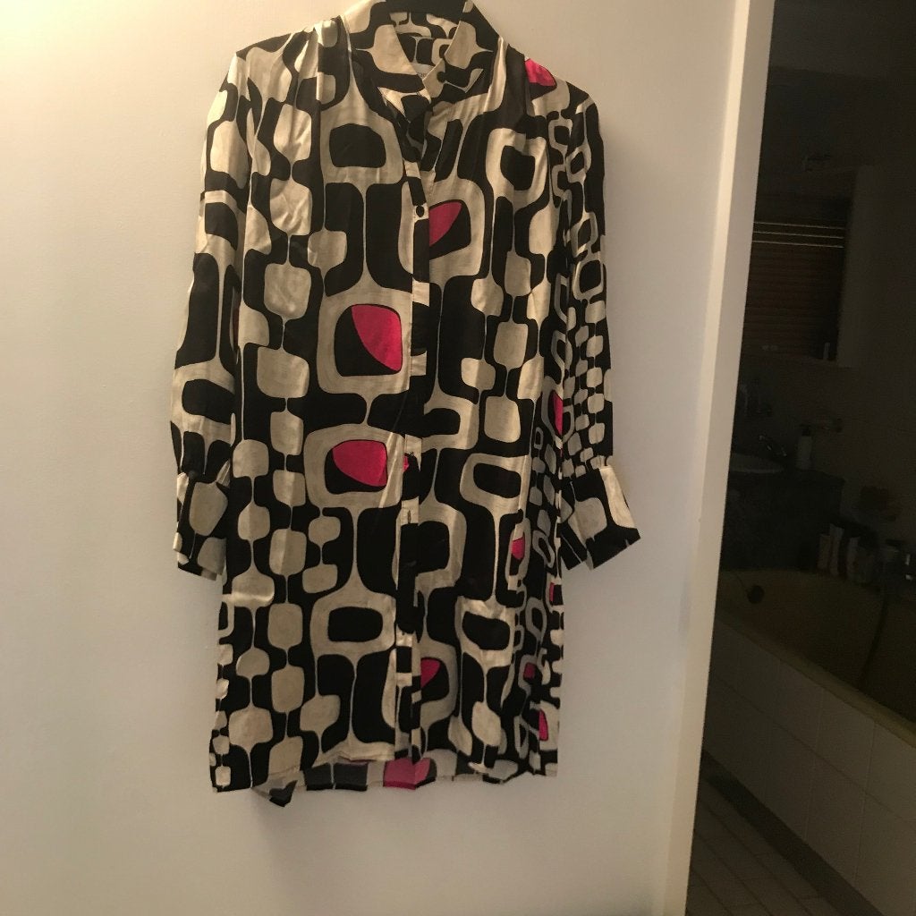 kleedjes, Maat 42/44 (L), Gedragen, Onder de knie, Meerkleurig