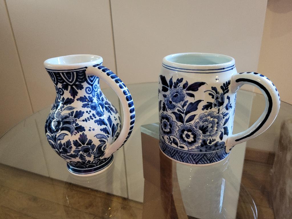 2 delft blauw kannen OUD, Antiek en Kunst, Ophalen of Verzenden